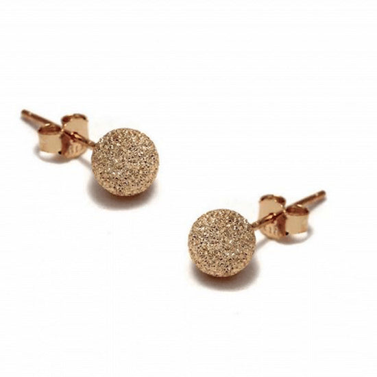 AV γυναικεία ασημένια 925 σκουλαρίκια με σαγρέ ροζ μπίλια