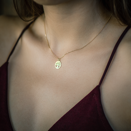 AV γυναικείο ασημένιο 925 κολιέ δέντρο της ζωής