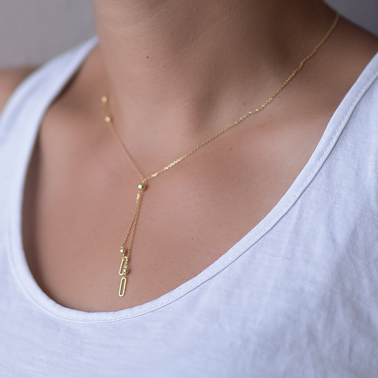 AV γυναικείο ασημένιο 925 κολιέ με κρεμαστές αλυσίδες με στοιχεία