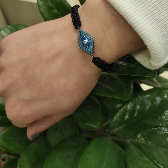 LOISIR γυναικείο βραχιόλι με μάτι και μικρές πέτρες