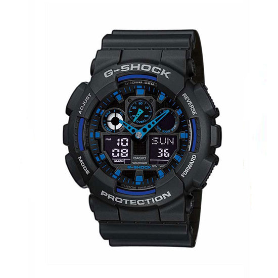 CASIO G-Shock Anadigi Black Rubber Strap GA-100-1A2ER