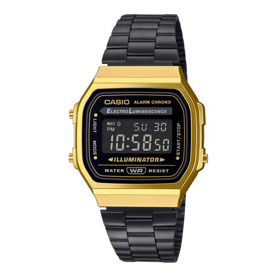 CASIO Vintage Chronograph Stainless Steel A168WEGB-1BEF