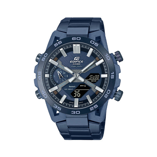 CASIO EDIFICE Ανδρικό Ρολόι Χρονογράφος Solar ECB-2000CB-2AEF