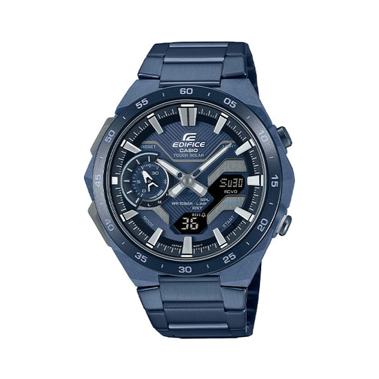 CASIO EDIFICE Ανδρικό Ρολόι Χρονογράφος Solar ECB-2200CB-2AEF