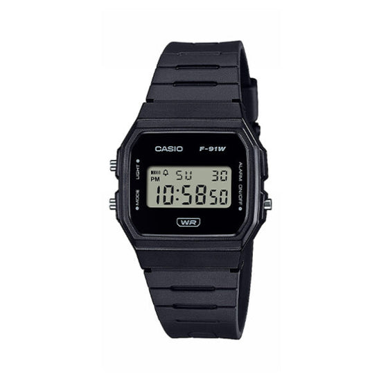 CASIO STANDARD Ανδρικό Ρολόι Χρονογράφος F-91WB-1AEF