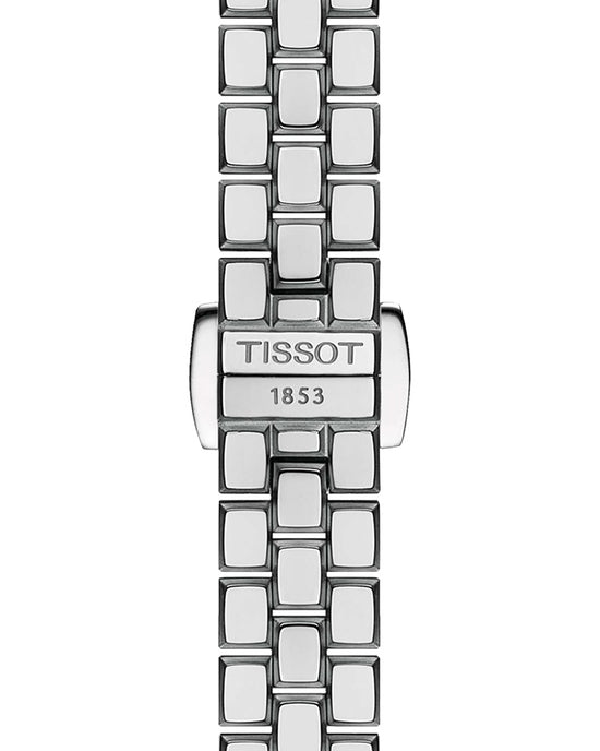 TISSOT T-Classic Lovely Square Diamonds Silver Stainless Steel Bracelet T058.109.11.036.01
