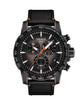 TISSOT T-Sport Supersport Chronograph Black Leather Strap T125.617.36.081.00