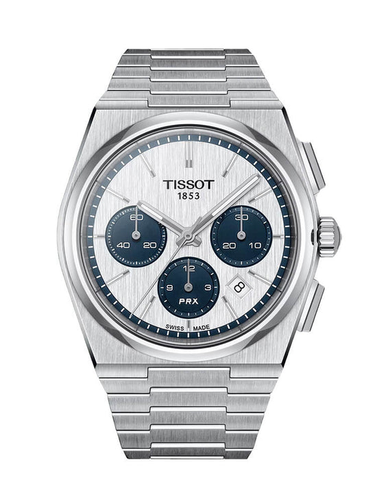 TISSOT PRX Automatic Chronograph Silver Stainless Steel Bracelet T137.427.11.011.01