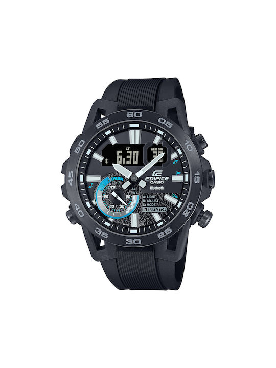 CASIO EDIFICE Ανδρικό Ρολόι Χρονογράφος ECB-40PB-1AEF