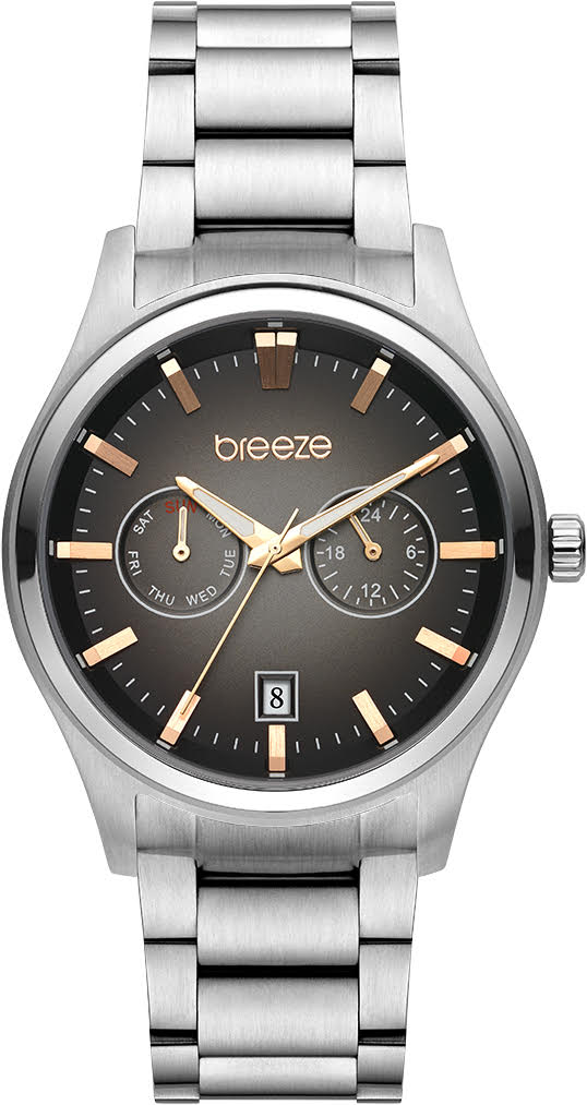 Ρολόι BREEZE Renegade Silver Stainless Steel Bracelet