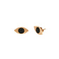 LOISIR σκουλαρίκια με μάτι από μαύρο σμάλτο
