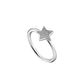 LOISIR γυναικείο δαχτυλίδι με ένα λαμπερό στοιχείο σε σχήμα αστεριού