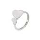 LOISIR γυναικείο δαχτυλίδι με δύο στοιχεία σε σχήμα καρδιάς