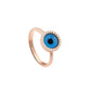 LOISIR γυναικείο δαχτυλίδι με μάτι και λευκά ζιργκόν