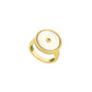 LOISIR δαχτυλίδι με στρογγυλό στοιχείο διακοσημένο με λευκό κρύσταλλο από φίλντισι