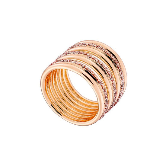 LOISIR ροζ χρυσό δαχτυλίδι Starstruck με ροζ χρυσό glitter