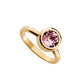 LOISIR δαχτυλίδι διακοσμημένο με ροζ κρύσταλλο