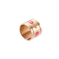 LOISIR γυναικείο δαχτυλίδι με ροζ σμάλτο και κρύσταλλα