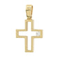 AV χρυσός γυναικείος σταυρός με πέτρα ζιργκόν