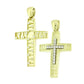 AV χρυσός διπλής όψεως μοντέρνος γυναικείος σταυρός