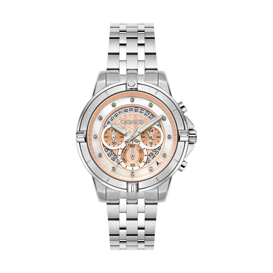 BREEZE Divinia Crystals Silver Stainless Steel Chronograph 612311.4