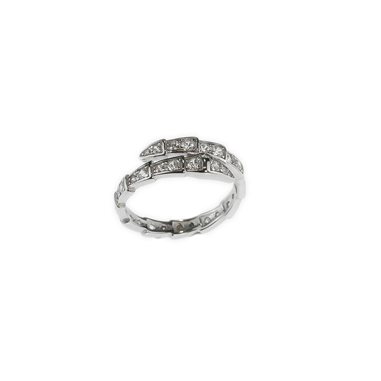 AV γυναικείο ασημένιο 925 δαχτυλίδι με λευκά κρύσταλλα