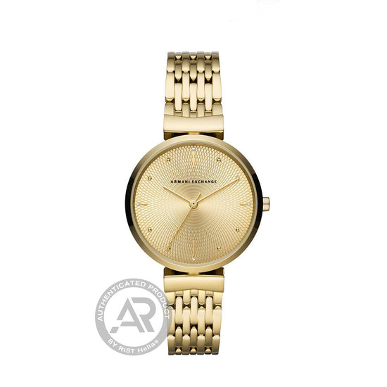 ARMANI EXCHANGE Zoe Crystals Gold Stainless Steel Bracelet AX5902