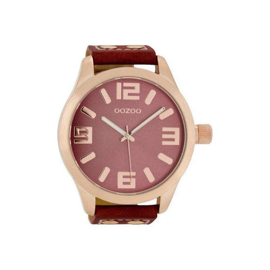 OOZOO Timepieces XXL Ladies Red Leather Strap C1105