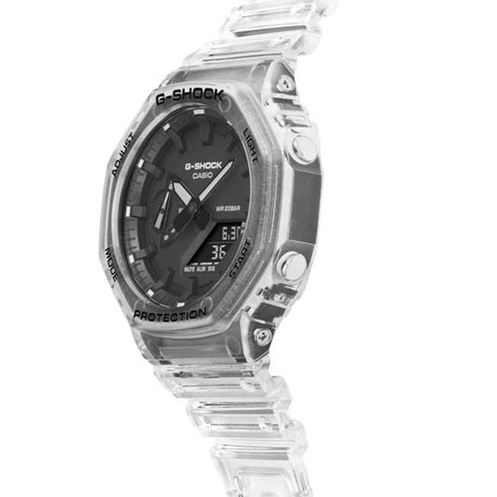 CASIO G-SHOCK Chronograph Transparent Rubber Strap GA-2100SKE-7AER