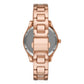MICHAEL KORS Liliane Three-Hand Rose Gold-Tone Stainless Steel Watch MK4597