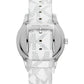 MICHAEL KORS Runway Crystals White Leather Strap MK6998