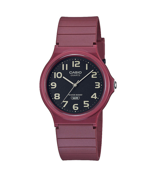 CASIO Collection Red Rubber Strap MQ-24UC-4BEF