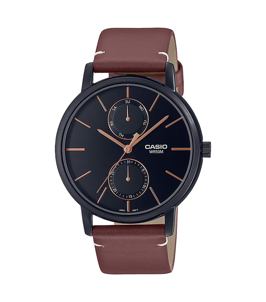 CASIO Collection Brown Leather Strap MTP-B310BL-5AVEF