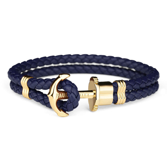 PAUL HEWITT Phreps unisex μπλε βραχιόλι με κούμπωμα άγκυρας