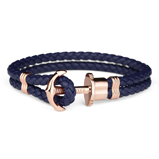 PAUL HEWITT Phreps unisex μπλε βραχιόλι με κούμπωμα άγκυρας