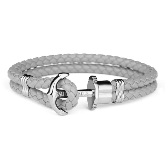 PAUL HEWITT Phreps unisex γκρι βραχιόλι με κούμπωμα άγκυρας
