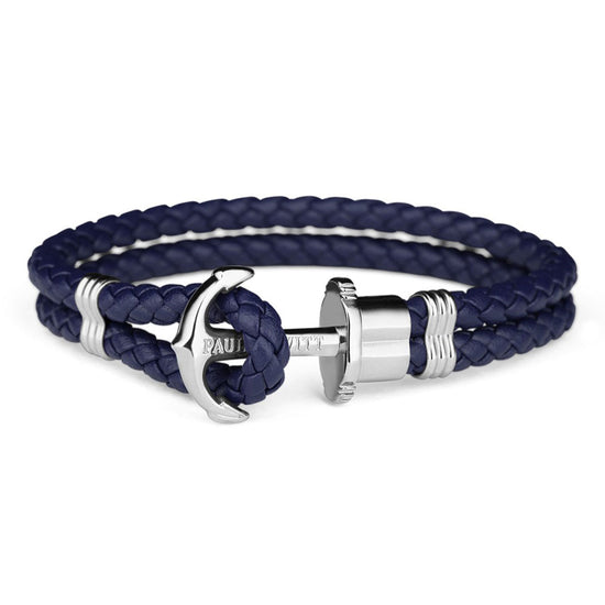PAUL HEWITT Phreps unisex μπλε βραχιόλι με κούμπωμα άγκυρας