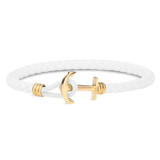 PAUL HEWITT Phreps Lite unisex λευκό βραχιόλι με κούμπωμα άγκυρας