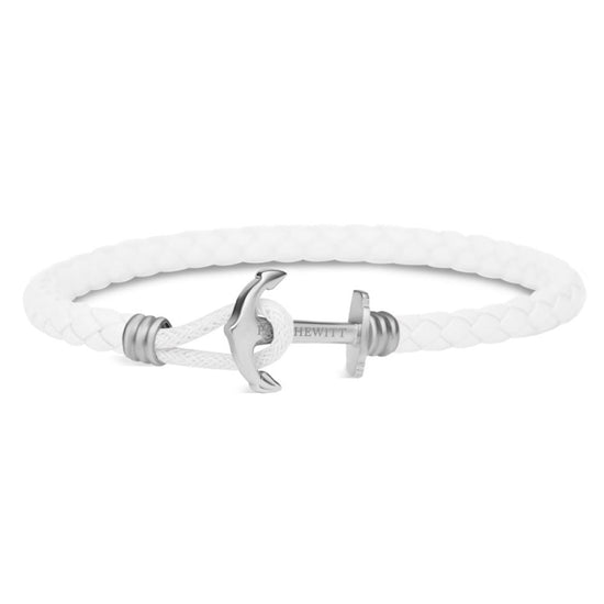 PAUL HEWITT Phreps Lite unisex λευκό βραχιόλι με κούμπωμα άγκυρας