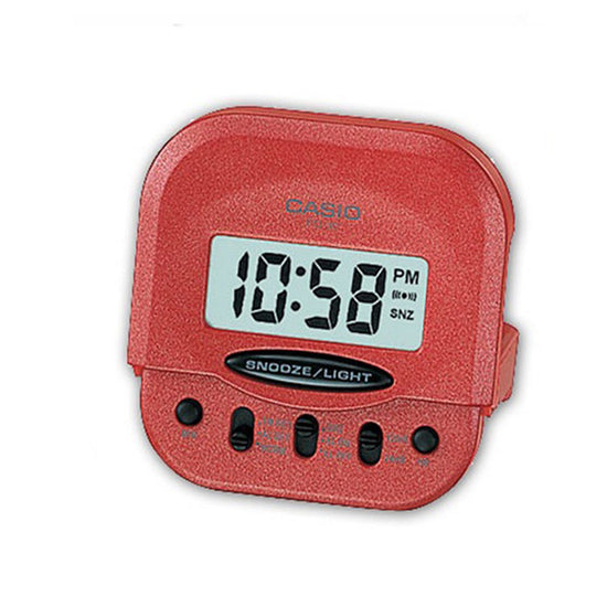 CASIO ψηφιακό επιτραπέζιο κόκκινο ρολόι