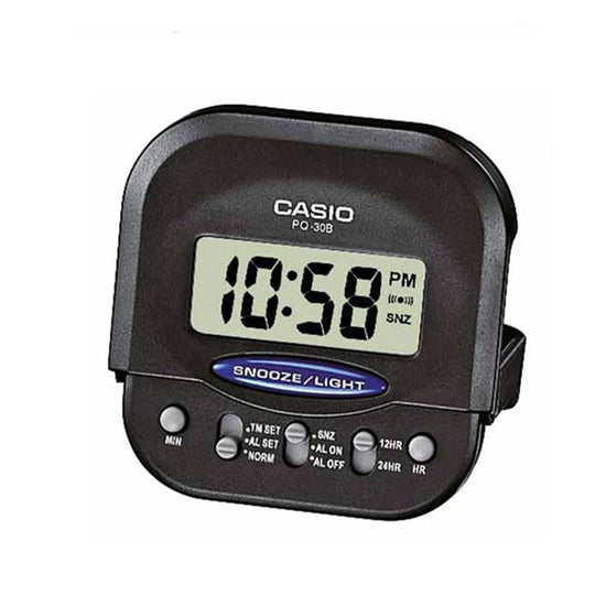 CASIO ψηφιακό επιτραπέζιο μαύρο ρολόι