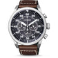 CITIZEN Basic Sport Men Eco Drive Brown Leather Strap CA4210-16E