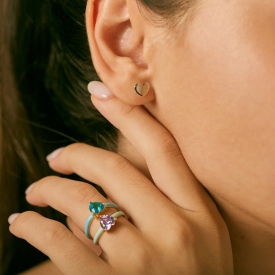 AV γυναικείο δαχτυλίδι με καρδιά από ζιργκόν από ασήμι 925
