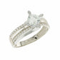 AV λευκόχρυσο μονόπετρο δαχτυλίδι διακοσμημένο με πέτρες ζιργκόν