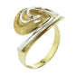 AV χρυσό μοντέρνο δαχτυλίδι με λευκόχρυσες λεπτομέρειες