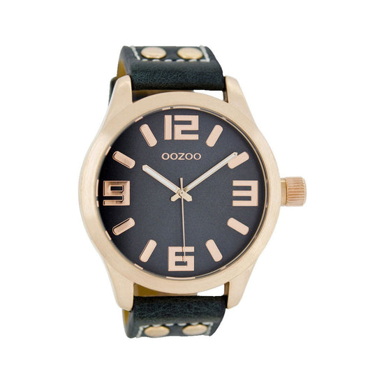 OOZOO Timepieces XL Ladies Dark Blue Leather Strap C1157
