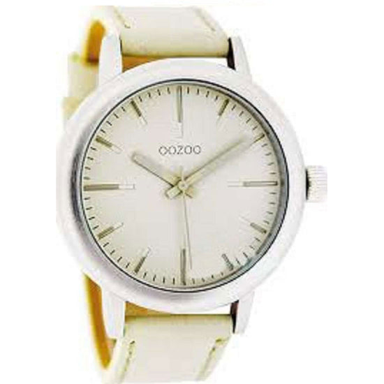 OOZOO Timepieces Ladies White Leather Strap C5340