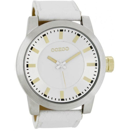 OOZOO Timepieces Ladies White Leather Strap C5555