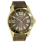 OOZOO Timepieces Unisex Brown Leather Strap C5739
