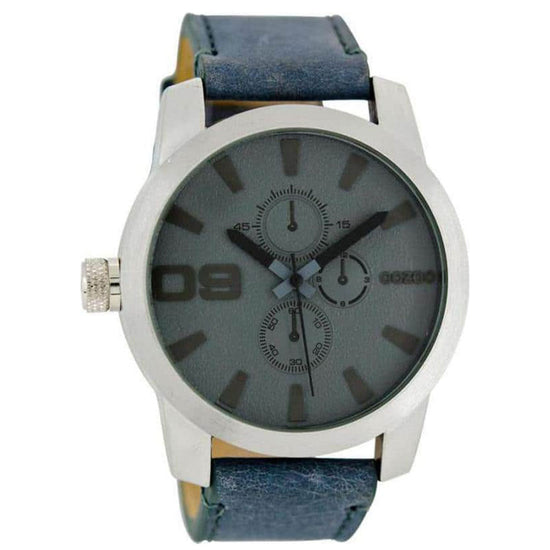 OOZOO Timepieces Unisex Blue Leather Strap C6101